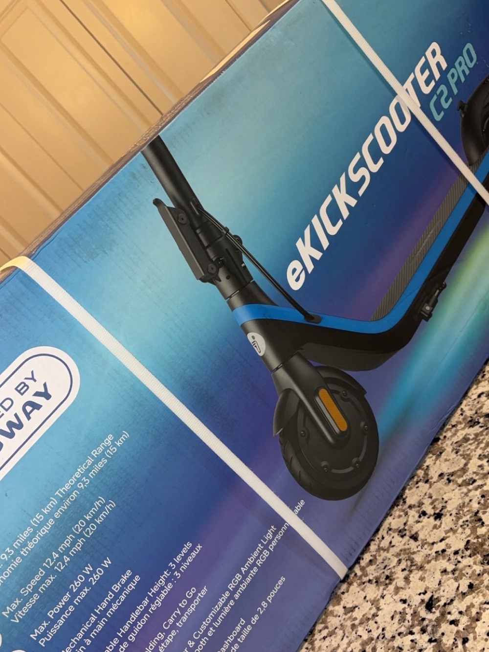 eKickScooter C2 Pro Electric Scooter - Blue/Black